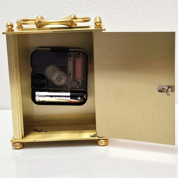 Alfred Sung Gold Table Clock with Handle - Picture 11 of 16